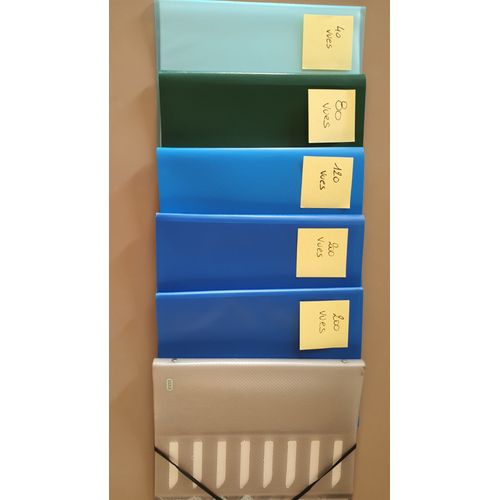 Lot De 5 Porte Vues De 40 A 200 Vues Et 1 Trieur 8 Onglets