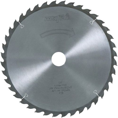 Lame de scie au carbure MAFELL Z40 denture alternée 250x2.8 / 2.8x30 mm - 92465