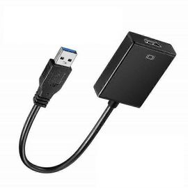 Adaptateur USB vers HDMI 2025, USB 3.0/2.0 vers HDMI pour plusieurs écrans, 1080p, compatible avec Windows XP/7/8/10/11 et macOS (noir)