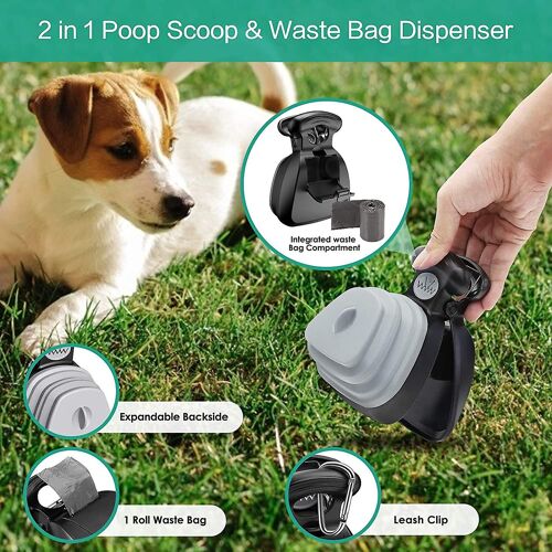 2025 - Ramasse-Crottes Portable Pour Chiens Et Chats, Avec Distributeur De Sacs, Pour Le Nettoyage Des Crottes