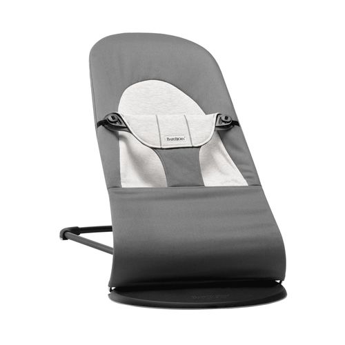 Transat Bébé Balance Soft Coton Et Jersey Gris Foncé Et Gris - Babybjörn
