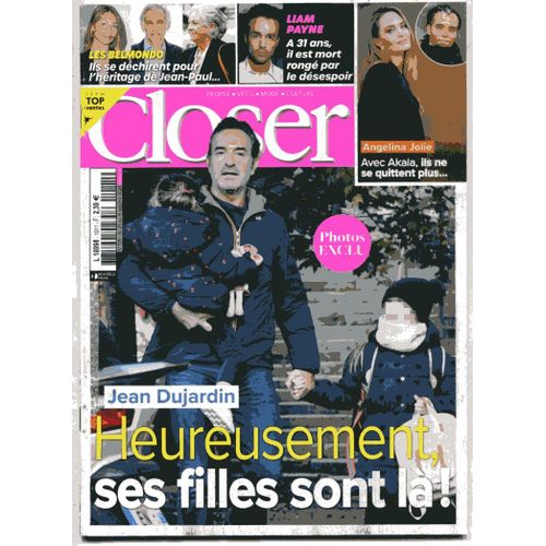Closer : N° 1011 : Jean Dujardin - " Heureusement, Ses Filles Sont Là ! "