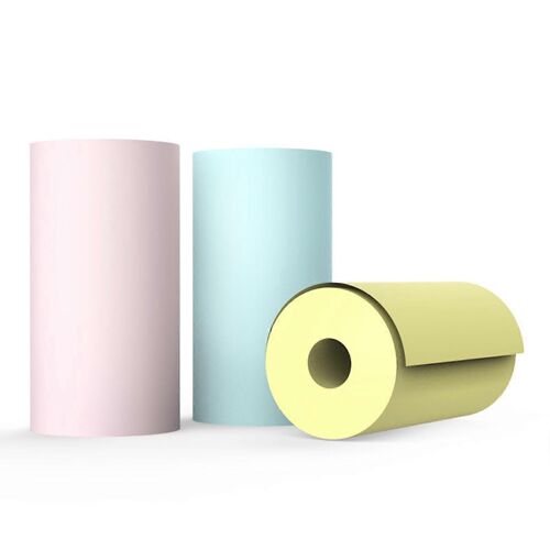 2025 10 rouleaux 57x25mm Papier thermique autocollant Multifonction Compact Sans encre Papier pour imprimante thermique portable