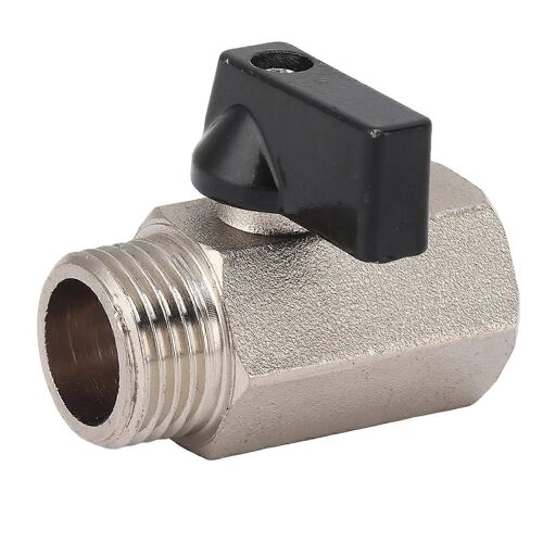 Vanne à gaz à bille, filetage mâle femelle, laiton épais, sablage pour eau du robinet domestique 1/2