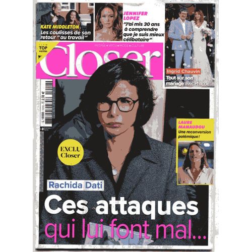 Closer - N° 1010 : Rachida Dati - Ces Attaques Qui Lui Font Mal ...