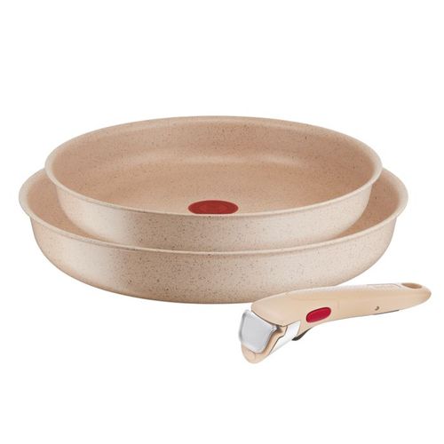 Tefal L7839043 Ingenio Delight,Set 3 Pièces, Poêles 24cm Et 28cm, Manche Amovibl