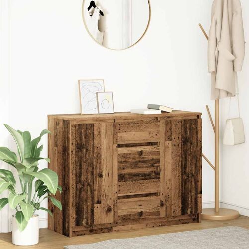 vidaXL Buffet avec tiroirs vieux bois 100,5x35x76 cm bois d'ingénierie