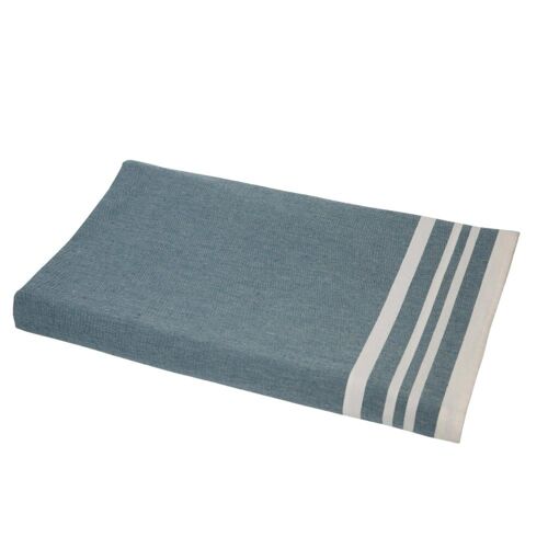 Chemin De Table Coton Bleu Pétrole 50x150