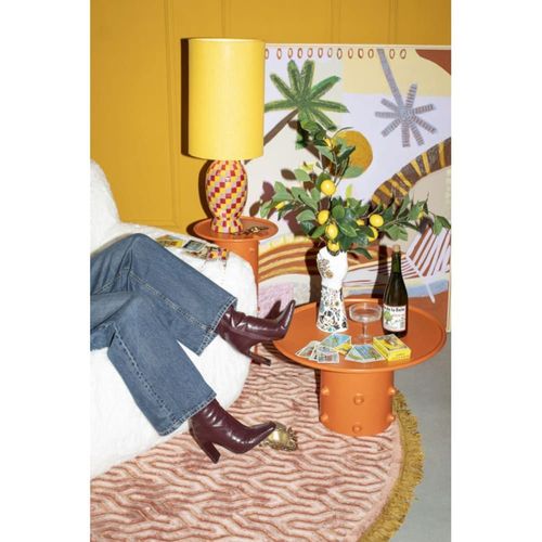 Table Basse Design En Aluminium Orange