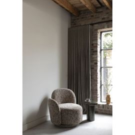Fauteuil Design En Tissu Beige