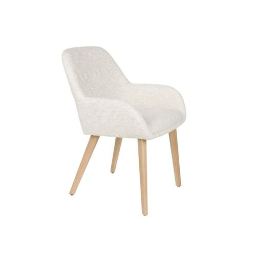 Chaise Design En Tissu Blanc