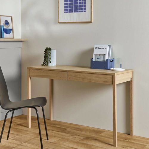 Bureau Effet Bois Clair H75