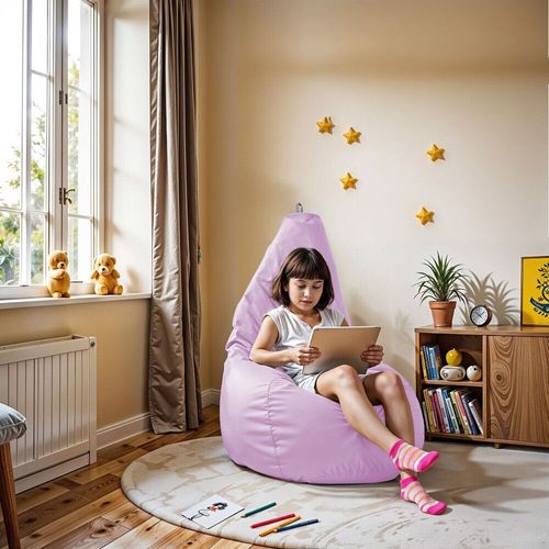 Pouf Poire Similicuir Indoor Lavande Happers Xl