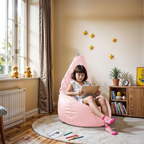 Pouf Poire Similicuir Indoor Rose Happers Xl