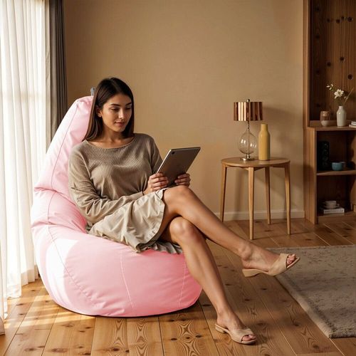 Pouf Poire Similicuir Indoor Rose Happers Xxl