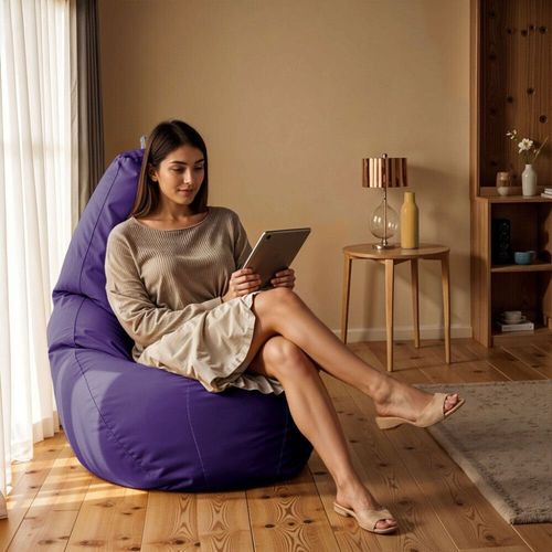 Pouf Poire Similicuir Indoor Lilas Happers Xxl