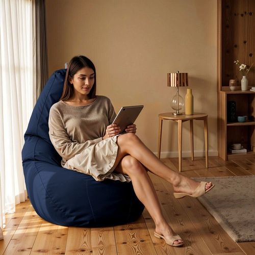 Pouf Poire Similicuir Indoor Marine Happers Xxl