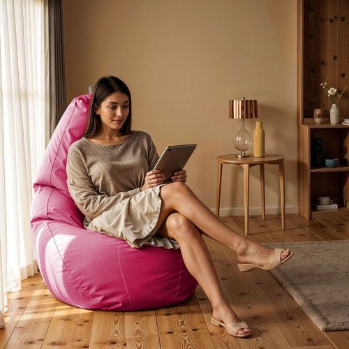 Pouf Poire Similicuir Indoor Fuchsia Happers Xxl