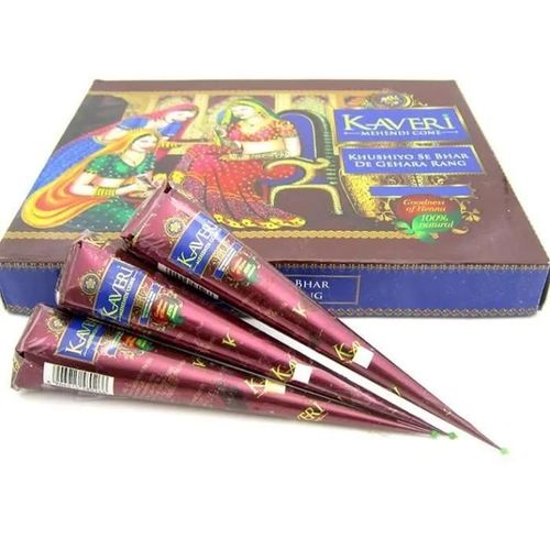 Kaveri Henné Mehndi Cone 100% Naturel X12