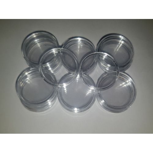 Lot De 20 Petites Capsules Rondes Transparentes En Plastique Pour Pièces De Monnaie De 25 Mm