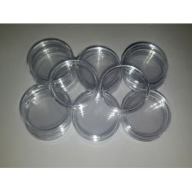 Lot De 20 Petites Capsules Rondes Transparentes En Plastique Pour Pièces De Monnaie De 25 Mm
