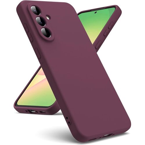 LORANKA-- Coque Compatible avec Samsung Galaxy A56 5G, [Coque Silicone Liquide] [Intérieur Microfibre] Souple Étuis en Caoutchouc Housse Antichoc Protection Bumper Coque A56 5G - Bordeaux