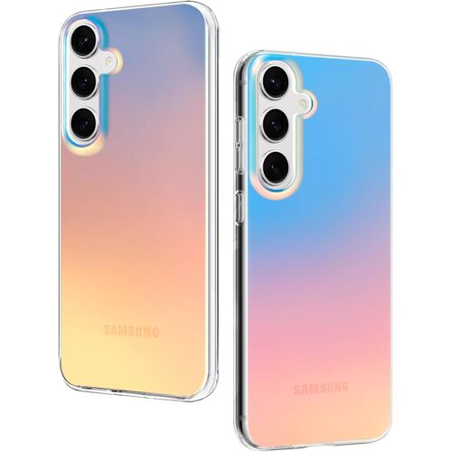SJZG-Coque Pour Samsung Galaxy S25, Téléphone Mate Irisée Fluorescente Translucide Case, Protection Antichoc Qualité Étui Anti-Rayure, Anti-Empreintes Digitales Housse