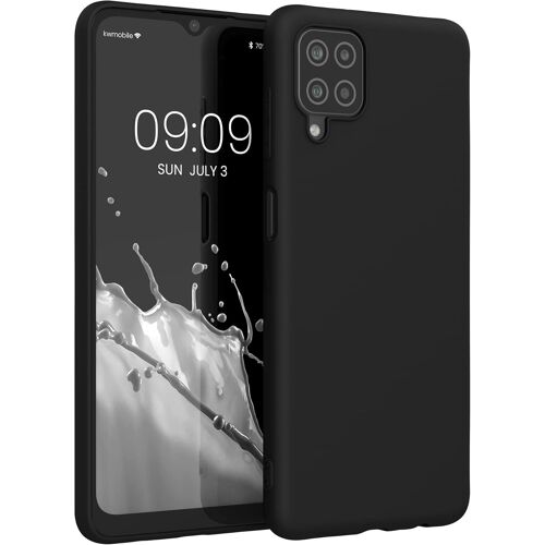 JGD-Housse Compatible avec Samsung Galaxy A12 Coque - Housse de téléphone Protection Souple en Silicone - Noir Mat