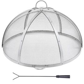 Couvercle Pare-étincelles pour Foyer-Duoku-Diamètre 30-Accessoires Ronds pour Anneau Foyer Extérieur-Couvercle en Métal pour Foyer