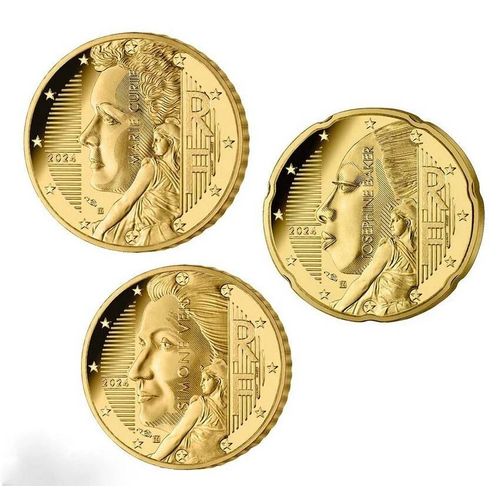 Lot 3 Pièces 10, 20, 50 Cent Euro France 2024 Neuves