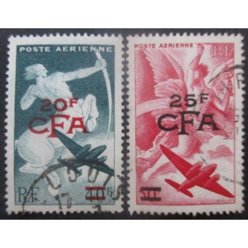 Reunion Poste Aérienne N°45 Et 46 Oblitérés