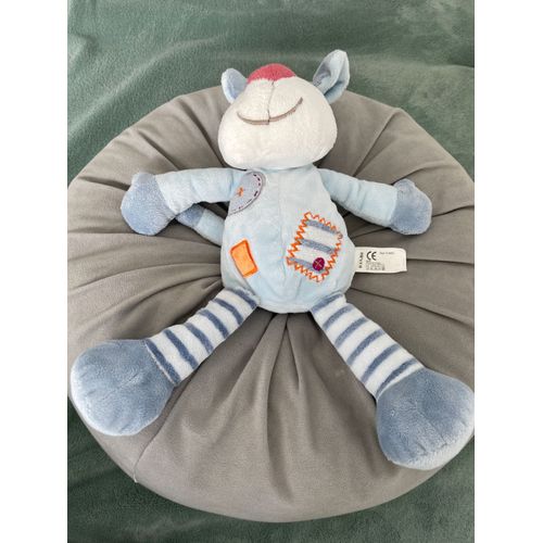 Doudou Peluche Kiabi Chien Rayé