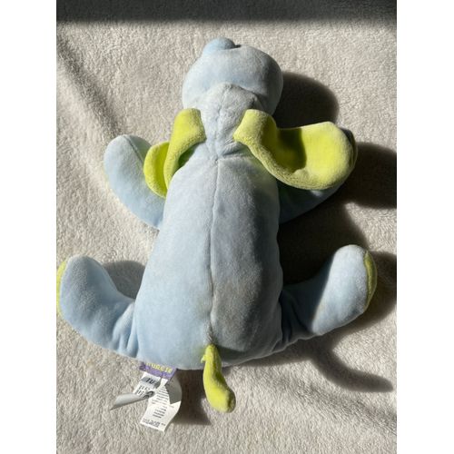 Doudou Peluche Chien Bleu Et Vert Marese 