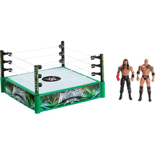 Mattel WWE Bloodline Rules Playset mit Ring und 2 6-Zoll-Actionfiguren THE ROCK & ROMAN REIGNS