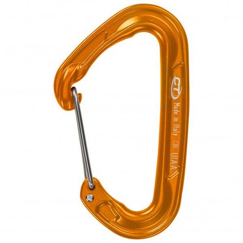 Climbing Technology - Fly-Weight Evo - Mousqueton De Progression Taille Single, Brun/Orange