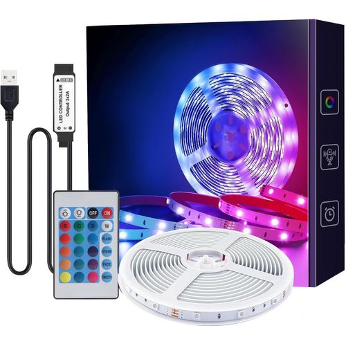 Kalanka-Bandes Lumineuses Led Rvb De 20 M Avec Télécommande À 24 Touches, Changement De Couleur Pour Chambre À Coucher, Fête