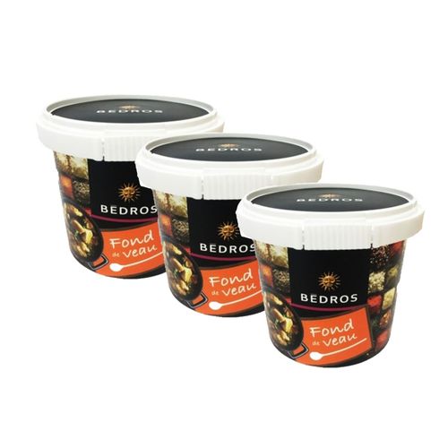 Lot 3x Fond De Veau En Poudre - Bedros - Pot 110g