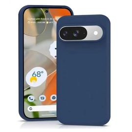 Coque Pour Google Pixel 10 / 10 Pro - Housse Etui Silicone Gel Fine + Verre Trempe - Bleu Fonce