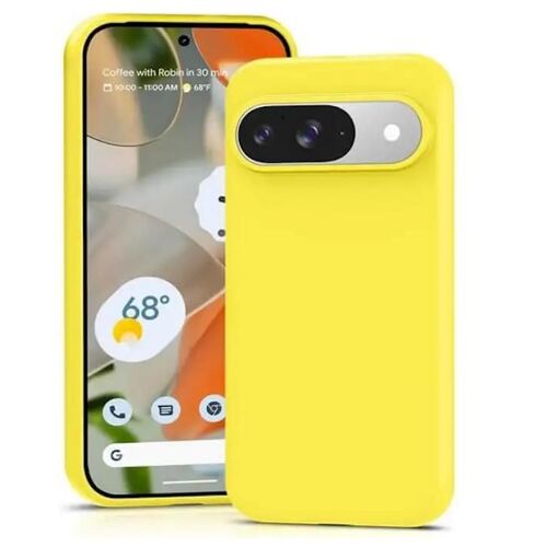 Coque Pour Google Pixel 10 / 10 Pro - Housse Etui Silicone Gel Fine + Verre Trempe - Jaune