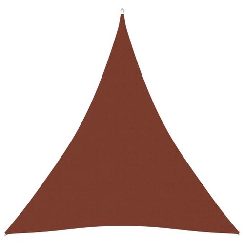 Voile Toile D'ombrage Parasol Tissu Oxford Triangulaire 3 X 3 X 3 M Terre Cuite Helloshop26 02_0009826