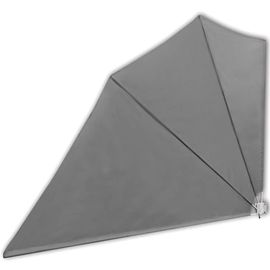 Auvent paravent store brise-vue latéral rétractable de patio jardin terrasse balcon protection visuelle écran 160 x 240 cm gris Helloshop26 02_0007059