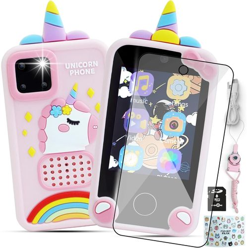 KALANKA-Telephone Portable pour Enfant - Smartphone Enfant - Appareil Photo Enfant - Cadeau Enfant 3 4 5 6 7 8 9 -Jeux Educatif-Livre Audio-Musique-Puzzle-Jouet Enfant Avec Programme Ludique -Sécurit