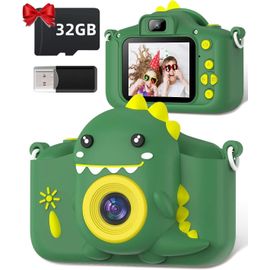 KALANKA-Appareil Photo pour Enfants, 2.0 Pouces Enfant Appareil Photo Numérique, HD 1080P Caméra Vidéo Selfie avec 32GB Carte, Caméra pour Enfant Garçons & Filles de 3 à 10 Ans de Cadeau Jouet