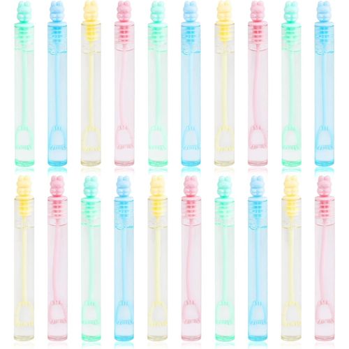Kalanka-20pcs Bulles De Savonmini Tubes De Bulles De Savon-Bâtons À Bulles-Jouets À Bulles Pour Anniversaire D'enfant Mariage Halloween Noël Et Jeux Exterieur¿10.5 * 1.2cm¿ (Lapin)