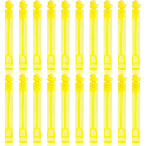 Kalanka-20pcs Bulles De Savonmini Tubes De Bulles De Savon-Bâtons À Bulles-Jouets À Bulles Pour Anniversaire D'enfant Mariage Halloween Noël Et Jeux Exterieur¿10.5 * 1.2cm¿ (Petit Canard Jaune)