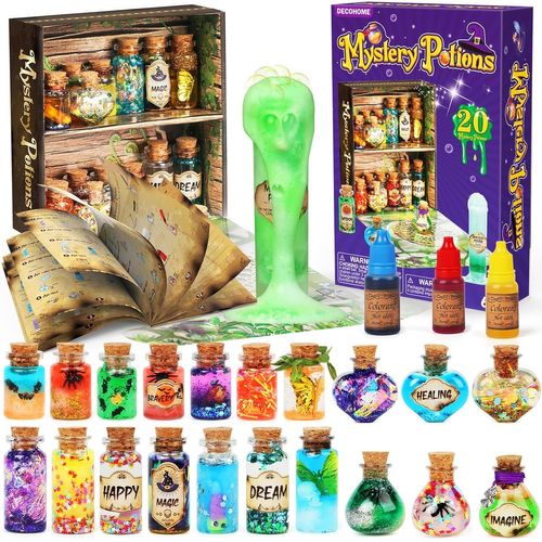 KALANKA-Set de Potion Mystère Vintage pour Enfants, mélange 20 bouteilles de Potion Magique, Jouets Artisanaux pour Garçons et Filles, Cadeaux Créatifs