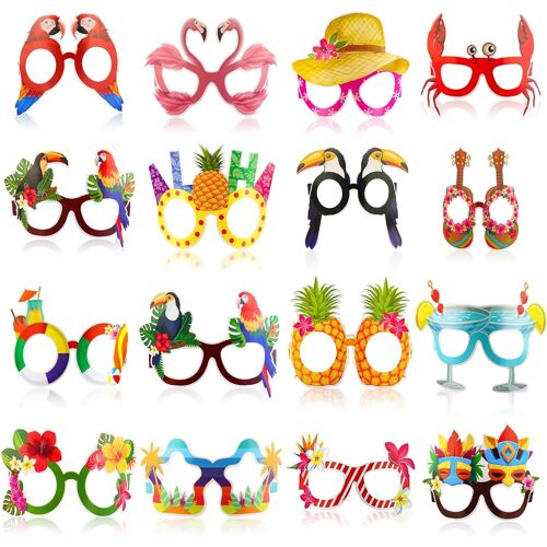 Mevronisshop-32 Paires Lunettes De Fête Hawaïennes, Plage Accessoire, Lunettes Et Accessoires De Fête, Fête Lunettes Pour Enfants Adultes, Décorations Et Accessoires De Fêtes Pour Anniversaires Maria