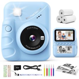 Appareil Photo Instantané Enfant, 3,0 Pouces Écran HD 48MP Appareil Photo Enfants avec Carte 32 Go, 1080P Appareil Photo Cadeau pour Garçons Filles de 3 à 12 Ans (Violet)