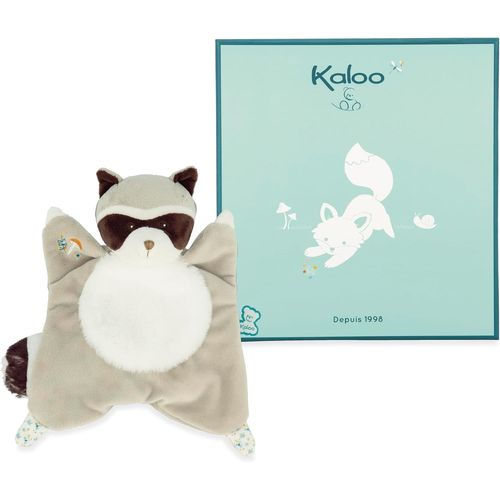 KALANKA-- Fripons - Doudou Carré Raton Laveur Gaston - Doudou Moelleux et Extra Doux - 24 cm - Dès la Naissance,K205001