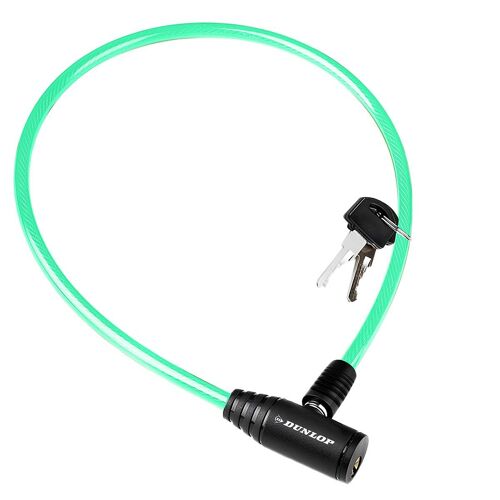 Câble Antivol Pour Vélo Serrure À Clé Sécurité Optimal Dunlop Vert / Noir